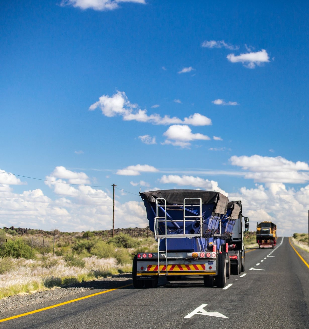 34-ton side tipper truck operated by Themba Lamazwide for bulk commodity transport in South Africa